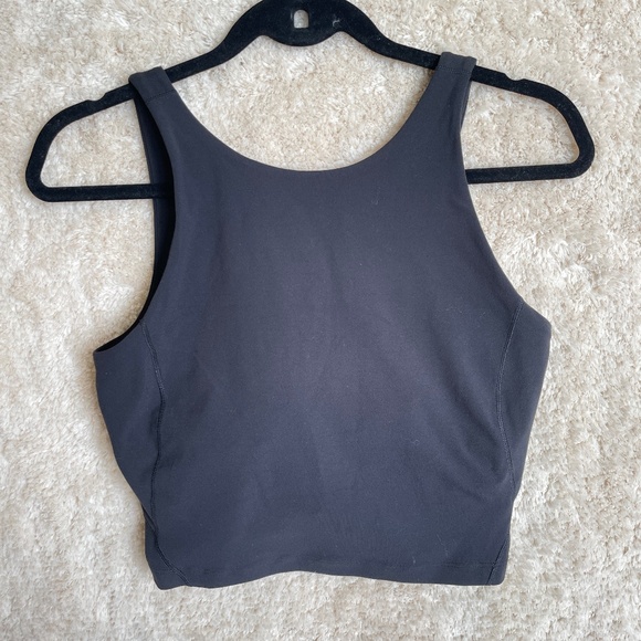 Lululemon Tank Top Womens Black Size 8 Active Sports Bra Workout - Picture 1 of 7